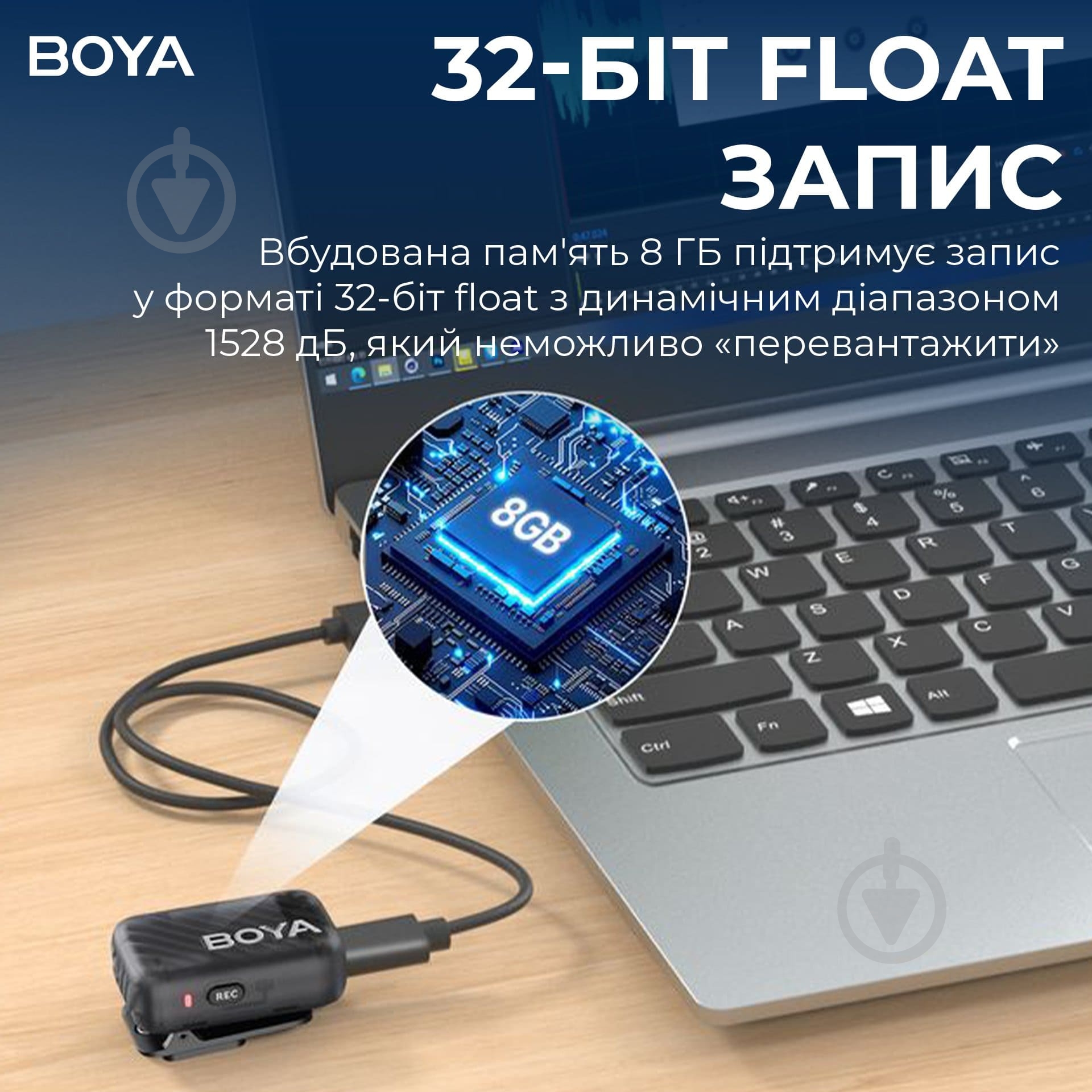Микрофон петличный Boya Type-C/TRS Black (MIC 2-02) - фото 12