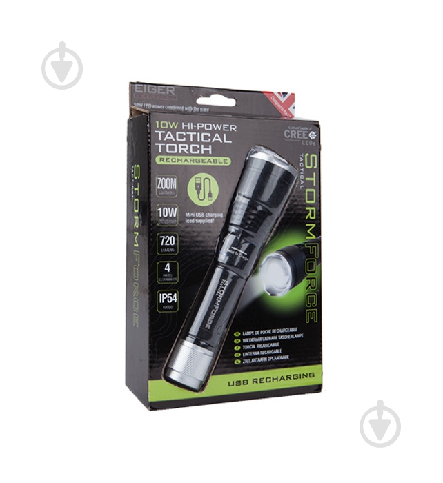 Фонарик Summit StormForce Rechargable Focus CREE 10W черный - фото 3