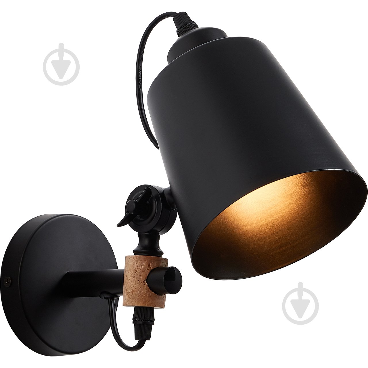 Бра Hopfen LOFT LTR 1x40 Вт Е27 чорний - фото 1 Бра Hopfen LOFT LTR 1x40 Вт Е27 чорний - фото 1