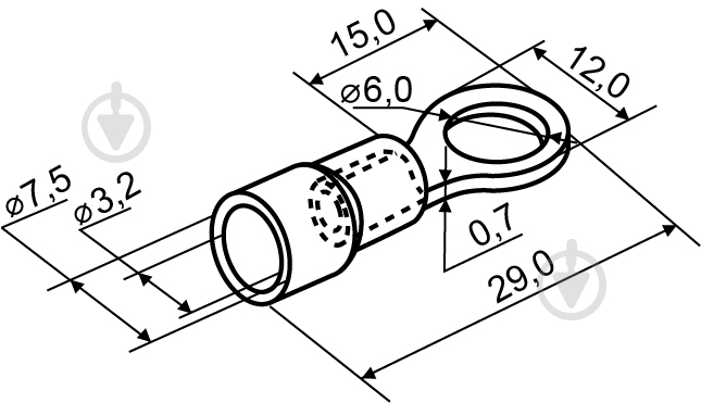 Наконечник кільцевий ізольований АСКОУКРЕМ RV 3,5-6 100 шт. чорний A0060030010 - фото 5 Наконечник кільцевий ізольований АСКОУКРЕМ RV 3,5-6 100 шт. чорний A0060030010 - фото 5