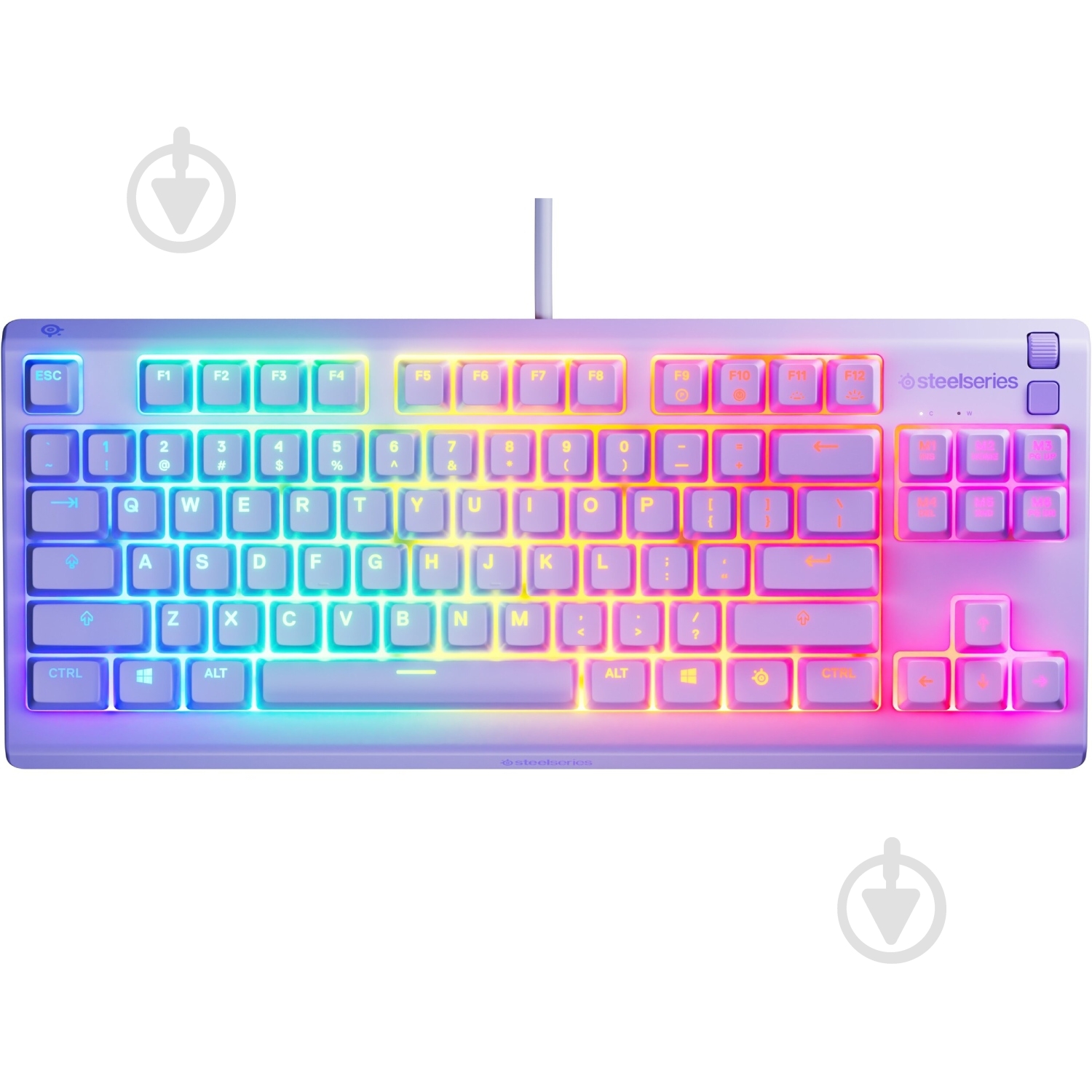 Клавіатура ігрова SteelSeries Apex 3 TKL (64940) lavander - фото 1