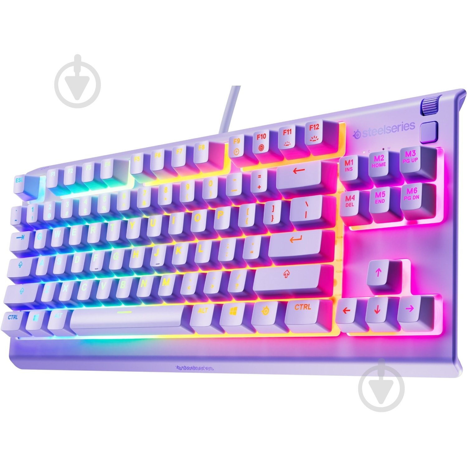 Клавіатура ігрова SteelSeries Apex 3 TKL (64940) lavander - фото 2