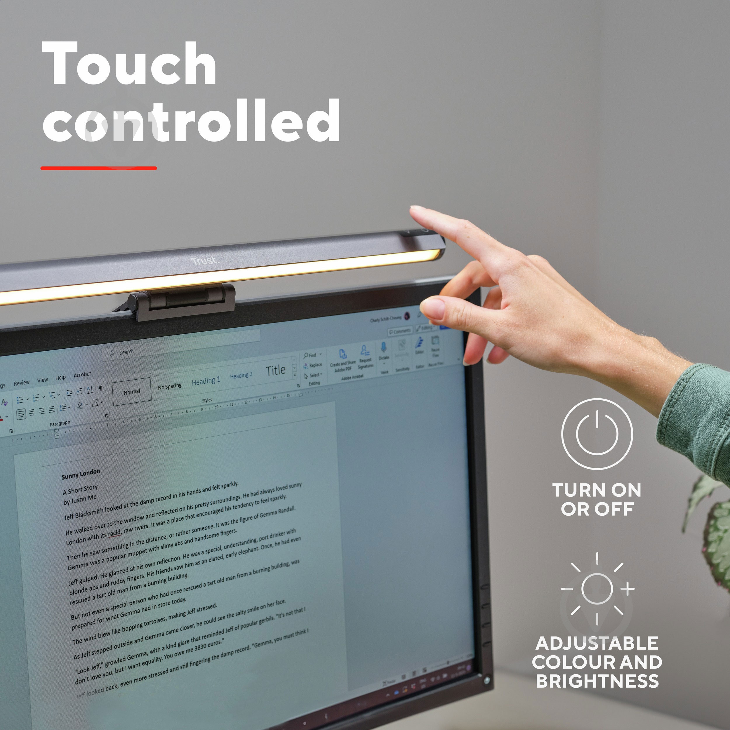 Лампа на монітор Trust Shyne чорний 25483_TRUST - фото 8 Лампа на монітор Trust Shyne чорний 25483_TRUST - фото 8