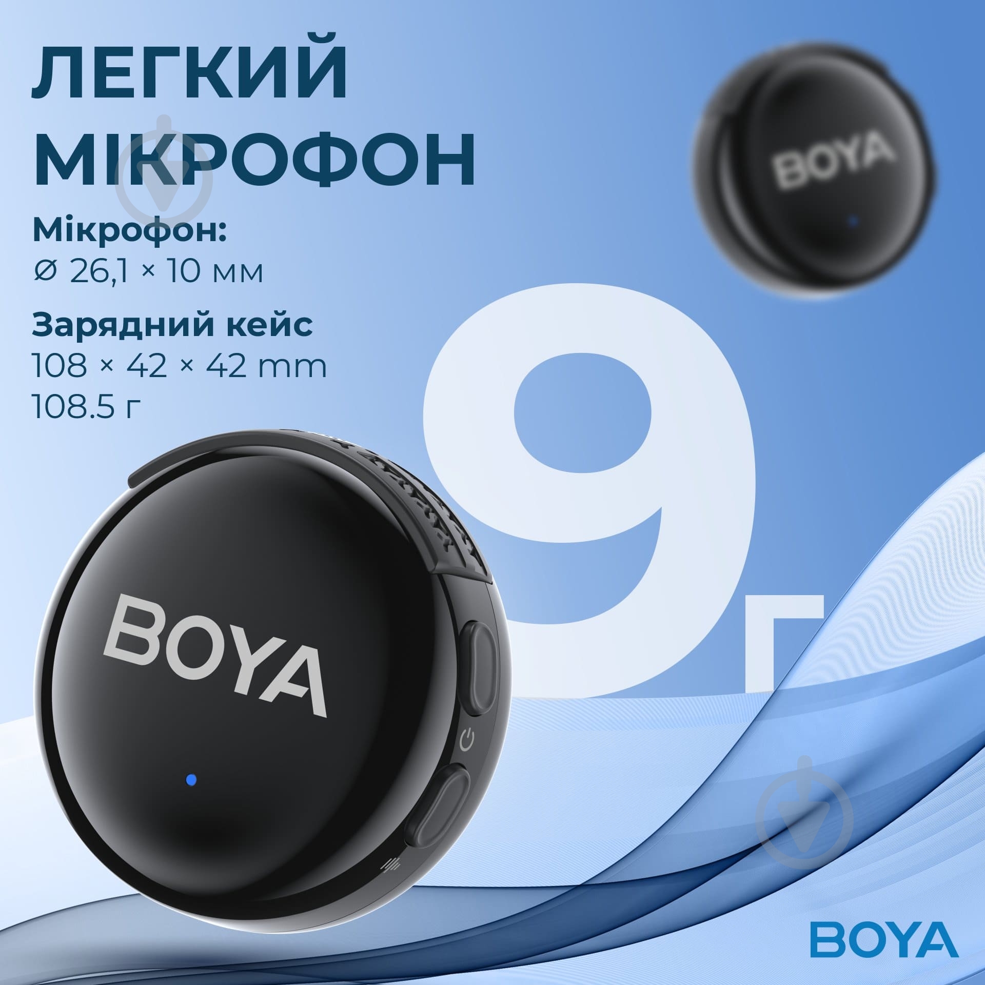 Мікрофон петличний Boya LINK 3-01 Type-C/TRS/Lightning Black (LINK 3-01) - фото 13