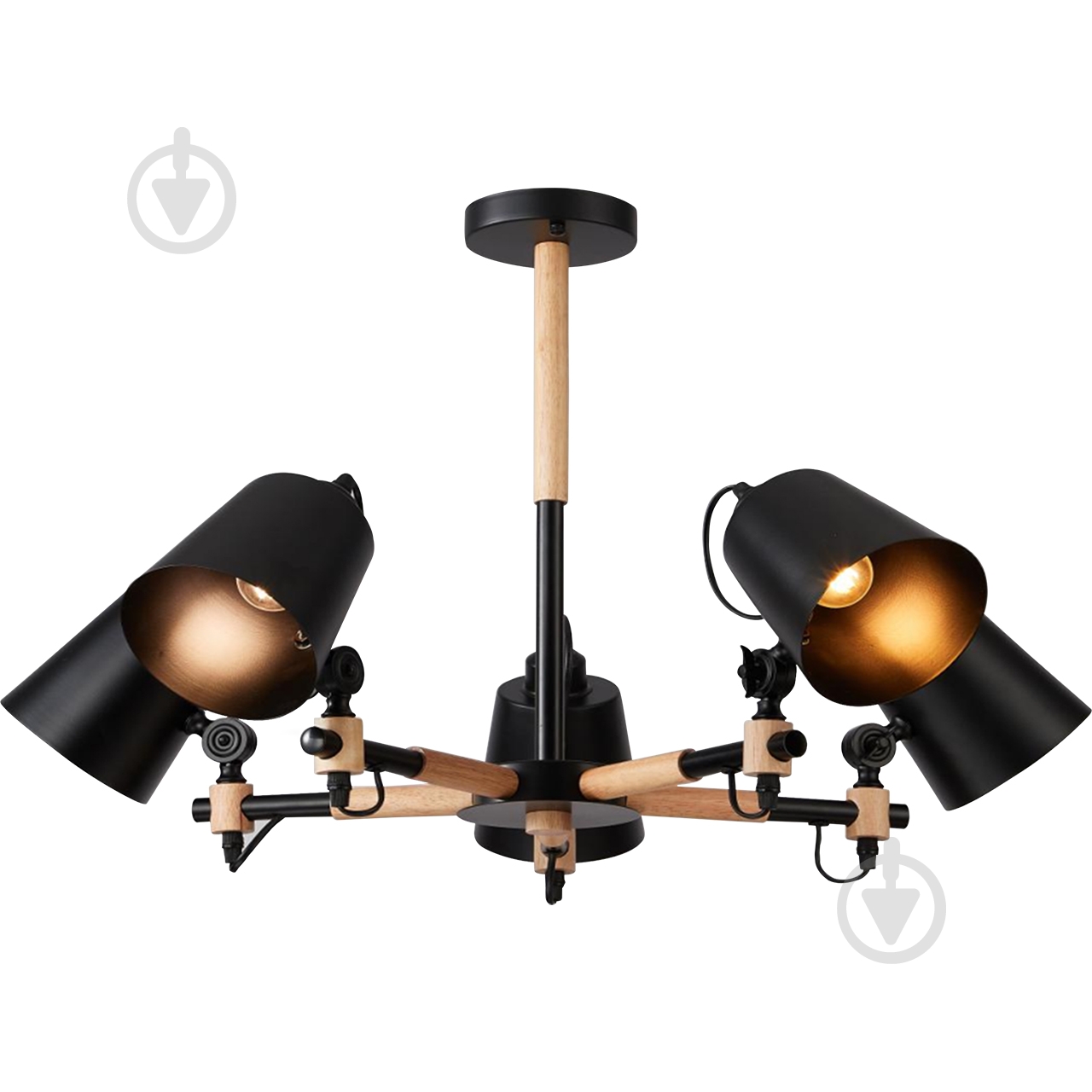 Люстра подвесная Hopfen LOFT LTR 5x40 Вт Е27 черный - фото 1