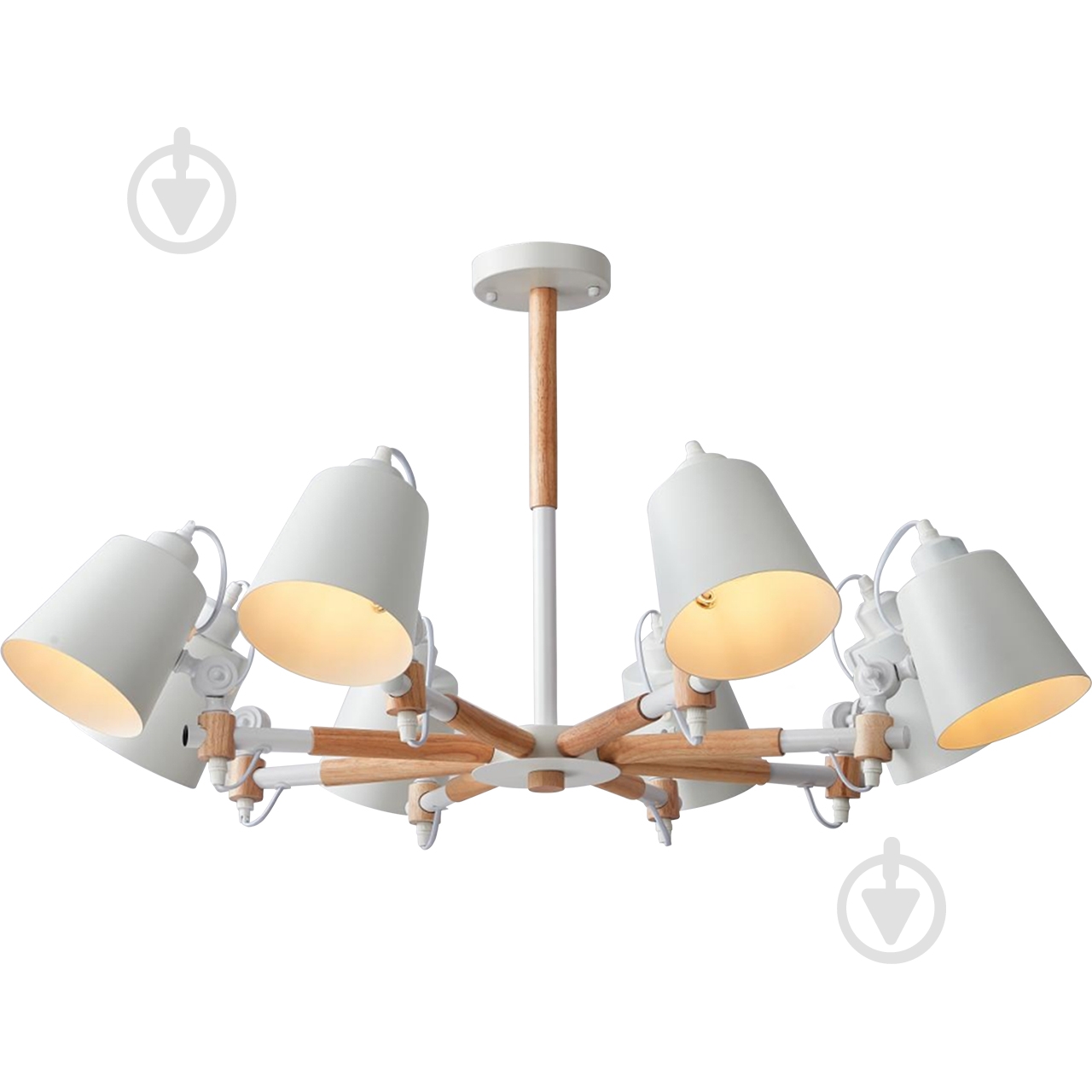 Люстра подвесная Hopfen LOFT LTR 8x40 Вт Е27 белый - фото 1