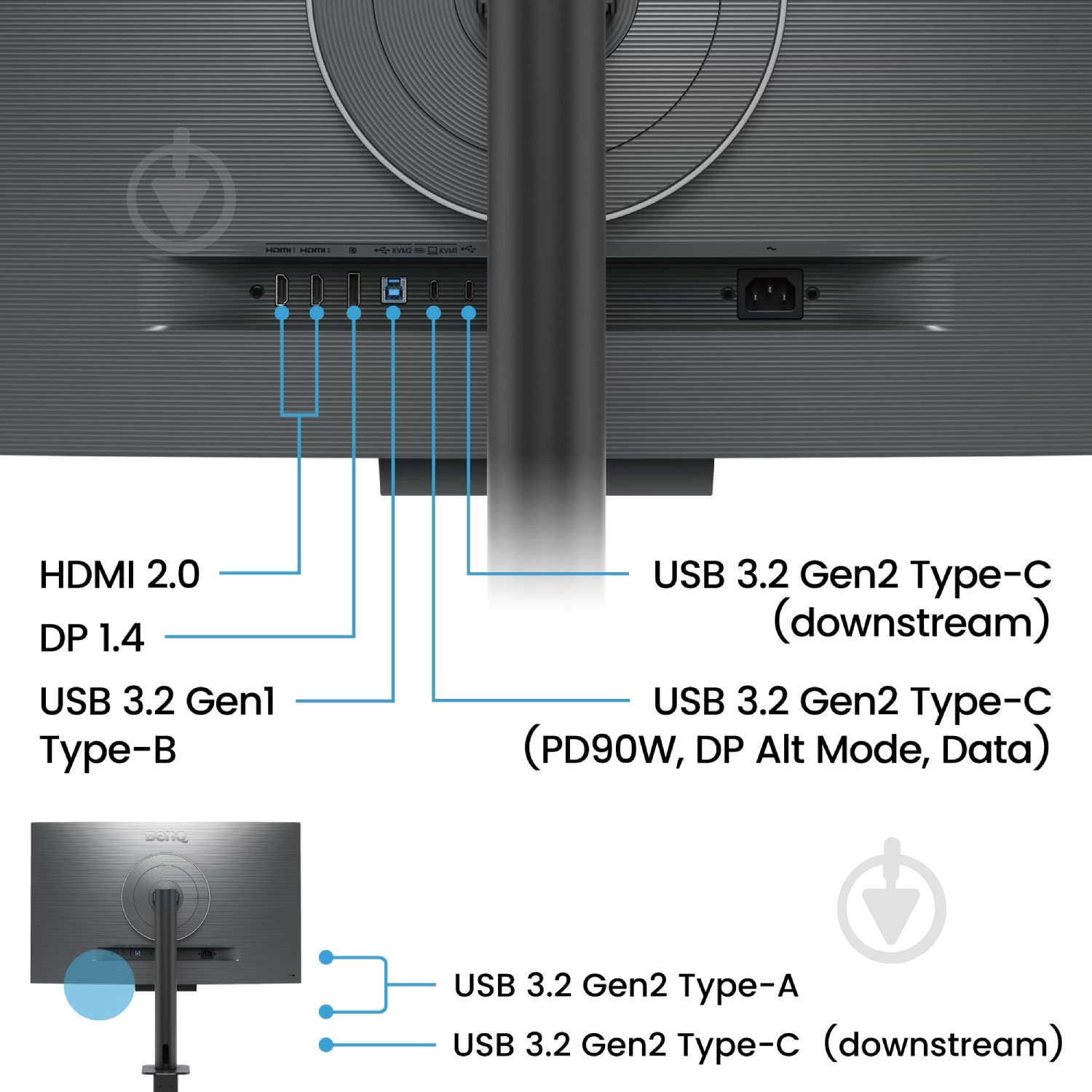 Монитор BenQ RD320UA 31,5" (9H.LMTLA.TBE) - фото 11