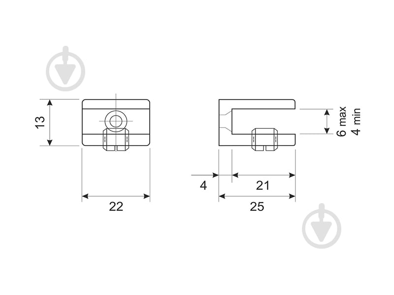 Тримач для полиць DC DM 50 G2 хром 2 шт - фото 2