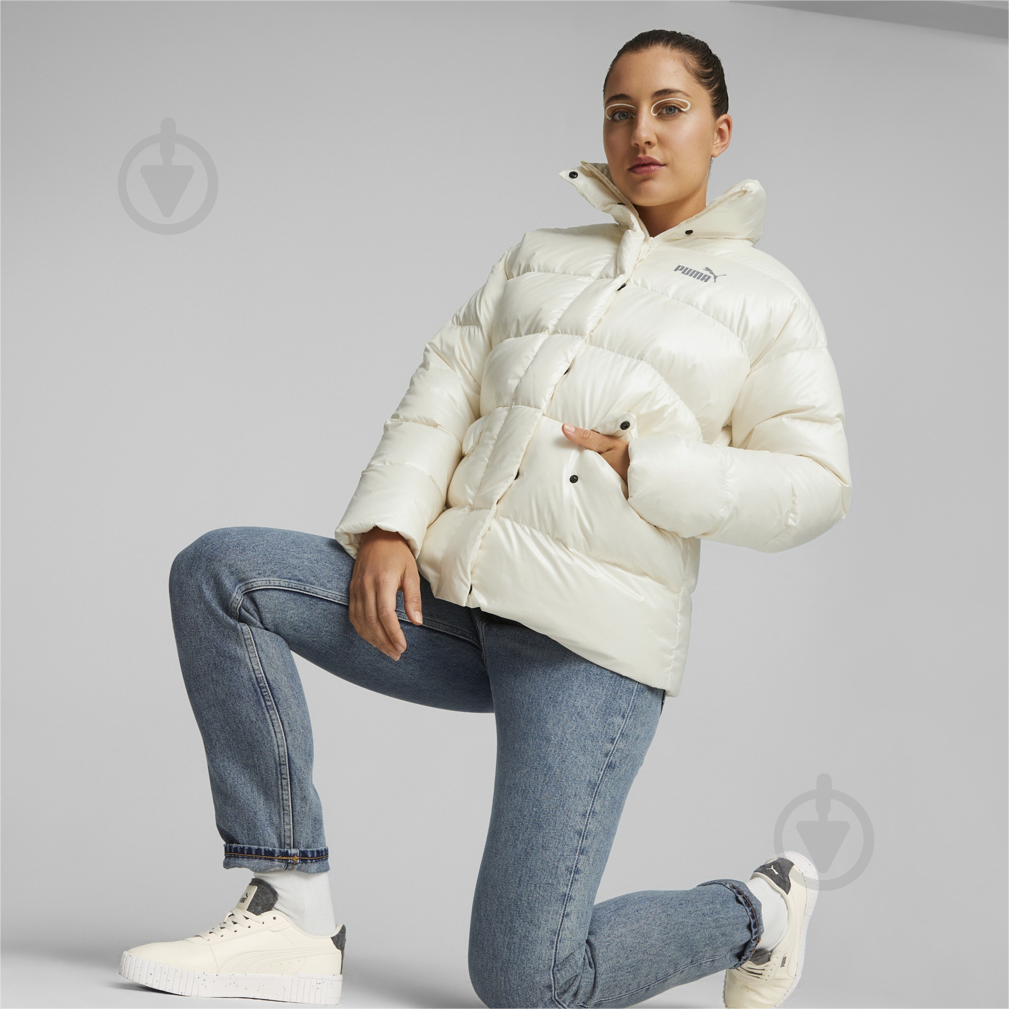 Куртка женская зимняя Puma STYLE DOWN SHINY PUFFER 84939665 р.S бежевая - фото 3 Куртка женская зимняя Puma STYLE DOWN SHINY PUFFER 84939665 р.S бежевая - фото 3