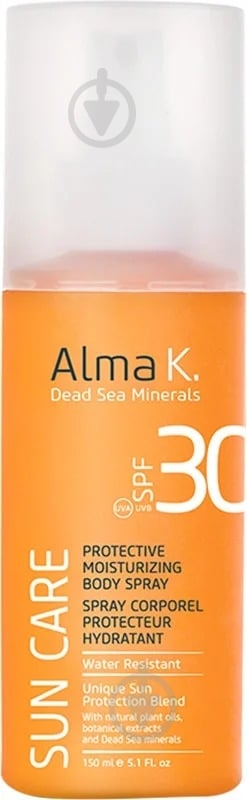Спрей сонцезахисний Alma K. зволожувальний для тіла SPF30 150 мл - фото 1 Спрей сонцезахисний Alma K. зволожувальний для тіла SPF30 150 мл - фото 1
