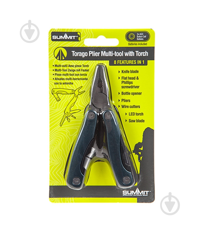 Мультитул Summit Torago Plier с фонариком черный - фото 2 Мультитул Summit Torago Plier с фонариком черный - фото 2