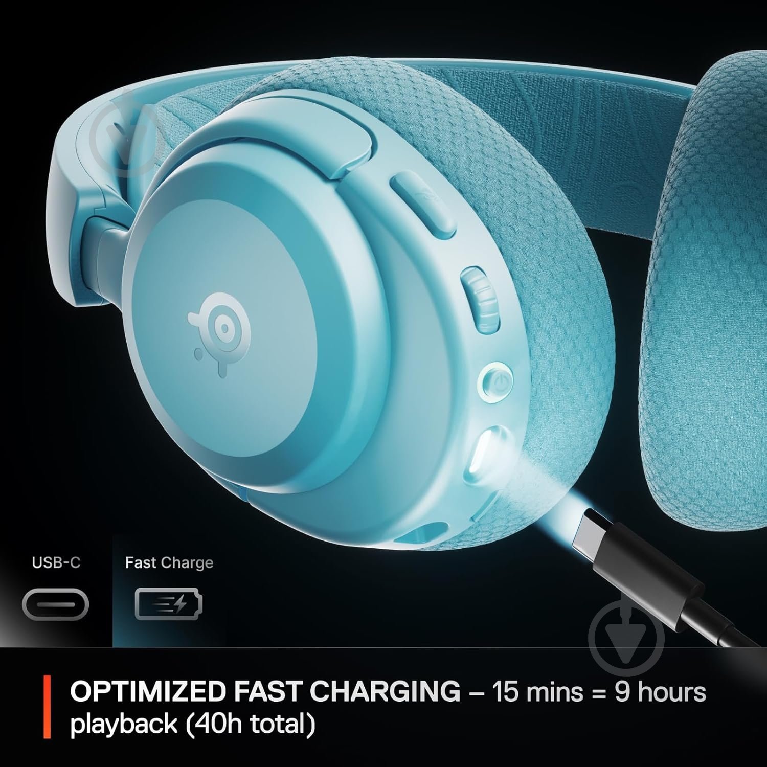 Гарнитура игровая SteelSeries Arctis Nova 3P Wireless aqua blue (61688) - фото 8 Гарнитура игровая SteelSeries Arctis Nova 3P Wireless aqua blue (61688) - фото 8
