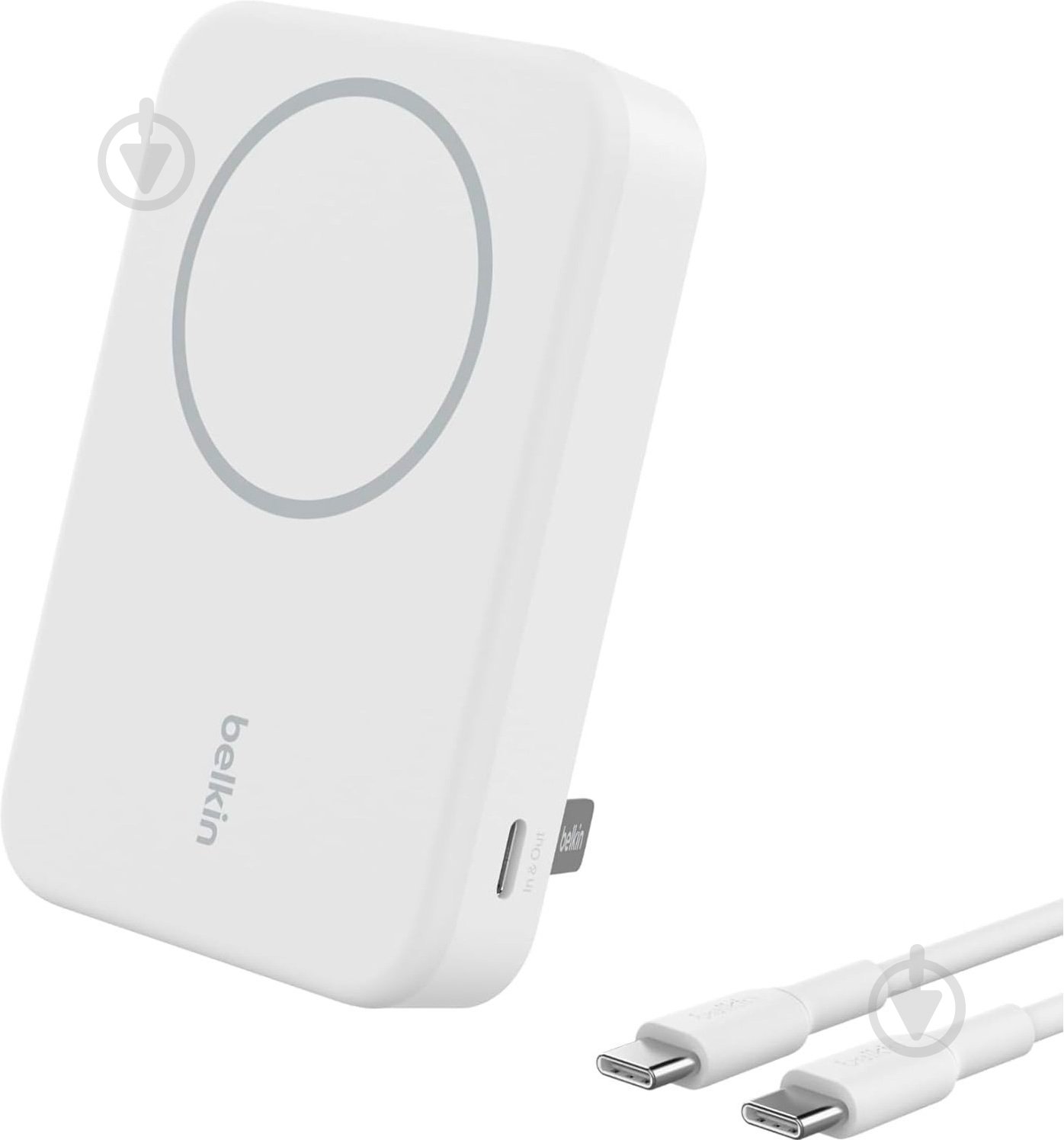 Повербанк Belkin MagSafe Qi2 10000 mAh white (BPD008BTWH) - фото 2 Повербанк Belkin MagSafe Qi2 10000 mAh white (BPD008BTWH) - фото 2
