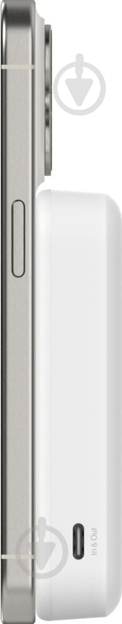 Повербанк Belkin MagSafe Qi2 10000 mAh white (BPD008BTWH) - фото 3 Повербанк Belkin MagSafe Qi2 10000 mAh white (BPD008BTWH) - фото 3