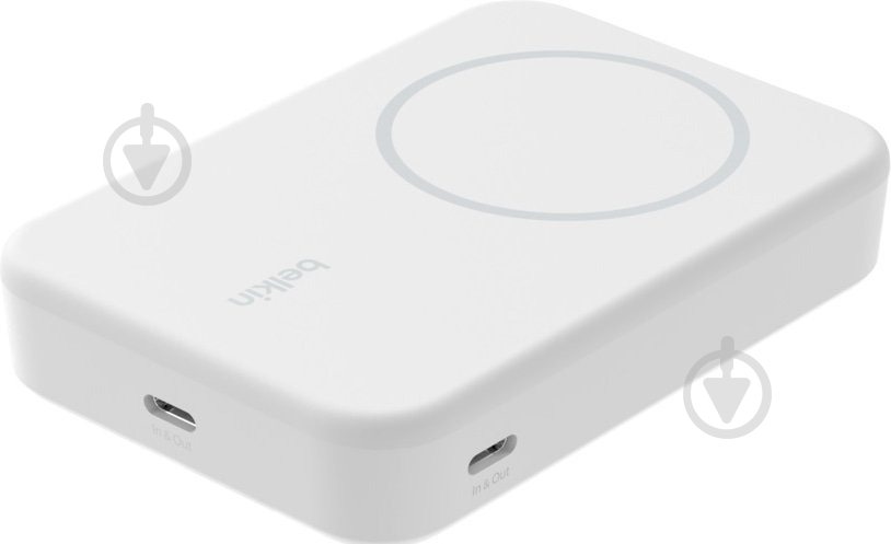 Повербанк Belkin MagSafe Qi2 10000 mAh white (BPD008BTWH) - фото 7 Повербанк Belkin MagSafe Qi2 10000 mAh white (BPD008BTWH) - фото 7