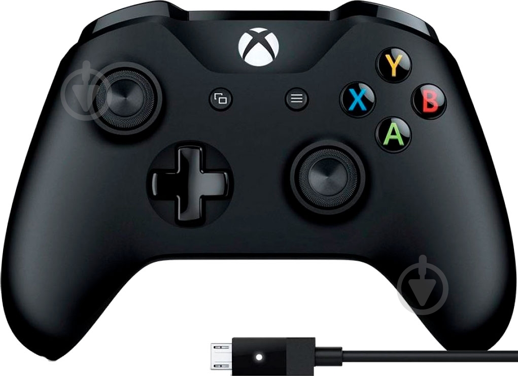 Геймпад Microsoft Xbox One Controller + USB Cable for Windows black - фото 1