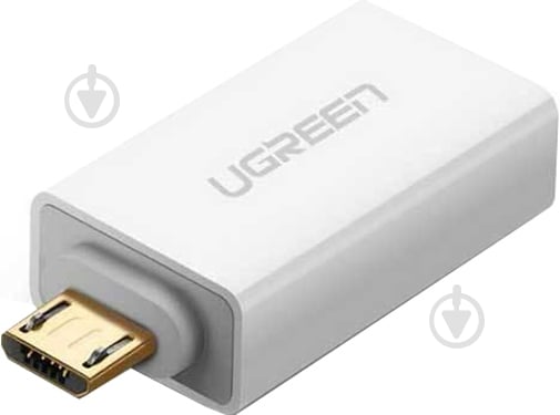Адаптер UGREEN US195 microUSB to USB 2.0 OTG белый (30529) - фото 1