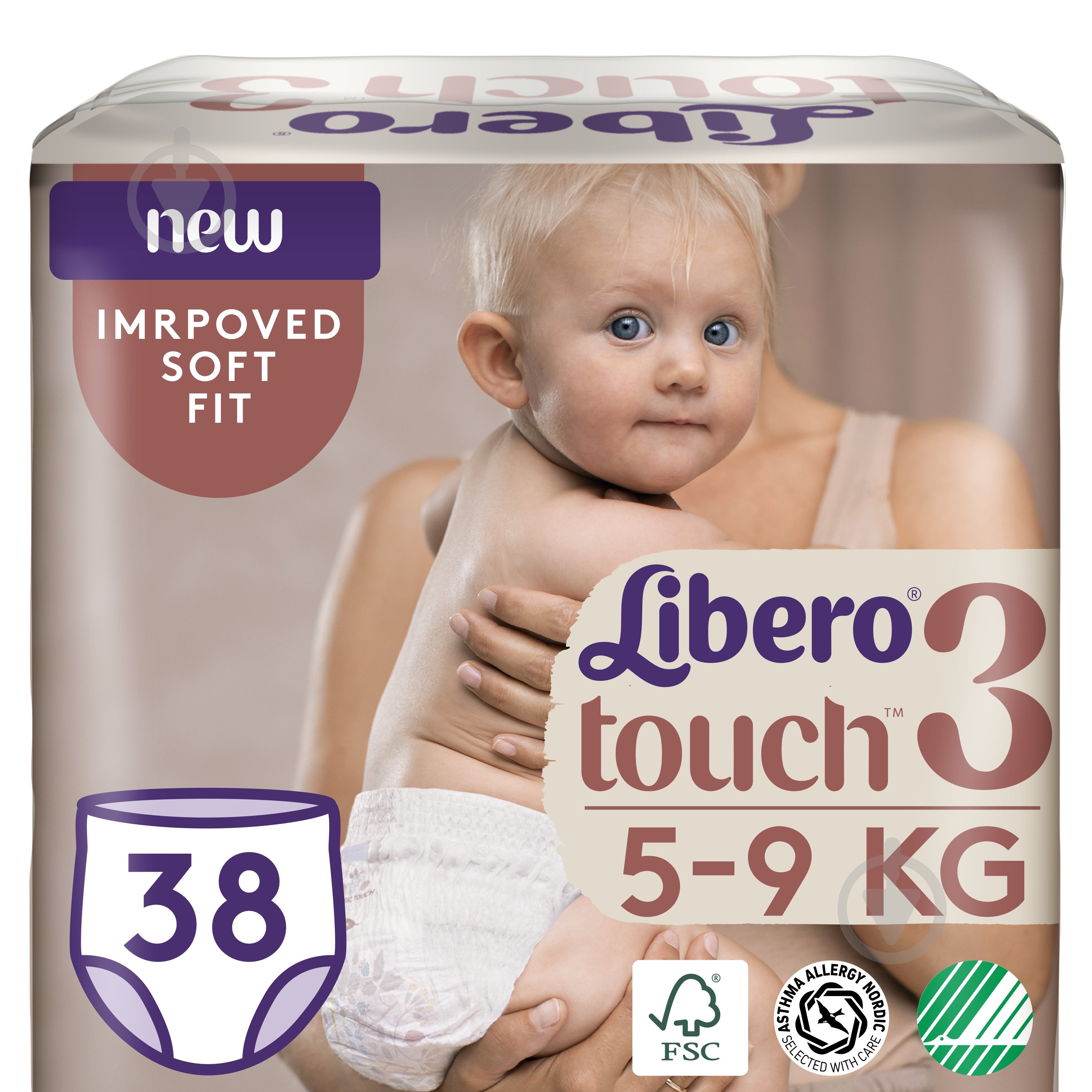 Подгузники-трусики Libero Touch 3 5-9 кг 38 шт. - фото 1