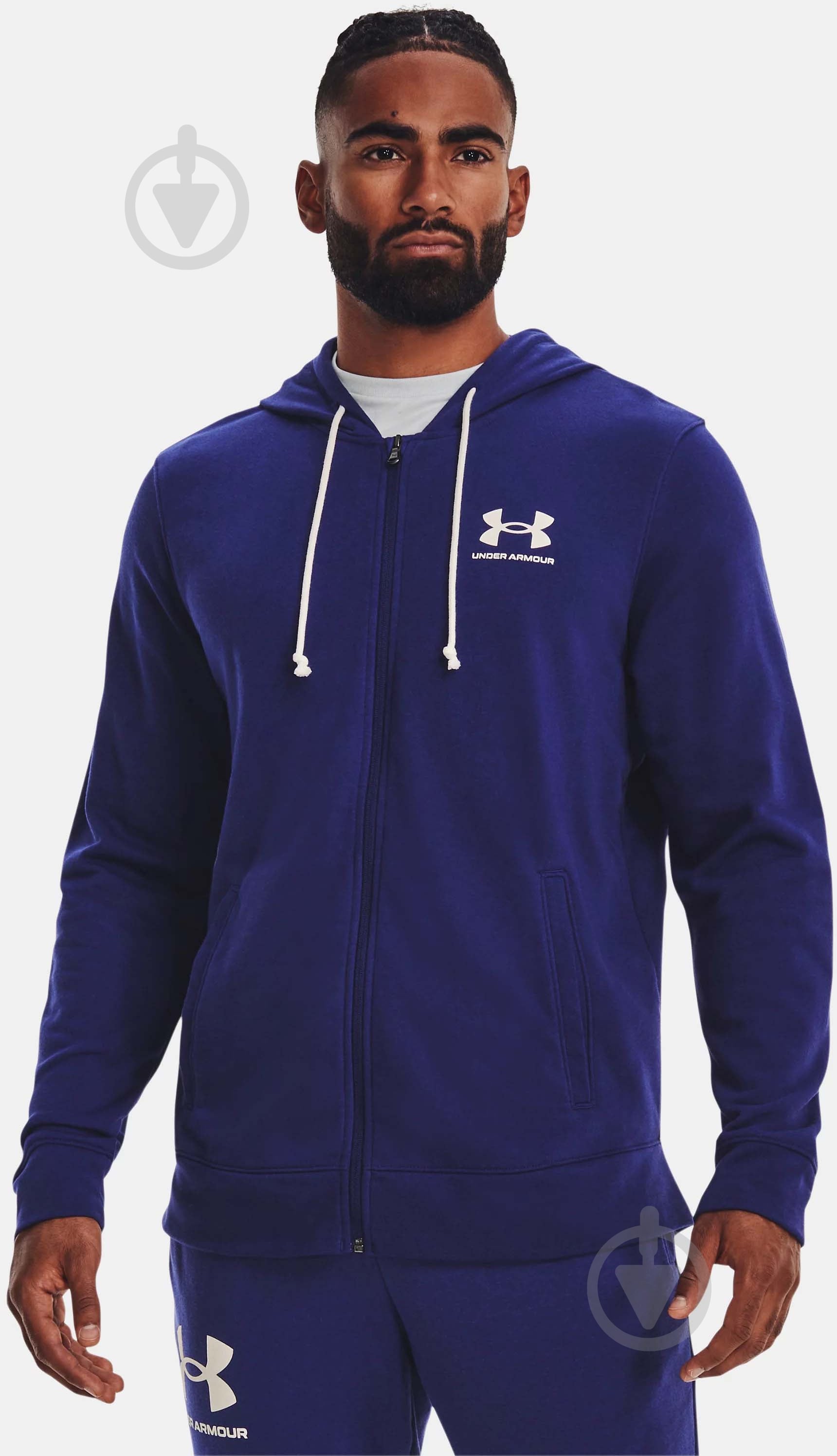 Джемпер Under Armour RIVAL TERRY LC FZ 1370409-468 р. XL синій - фото 1