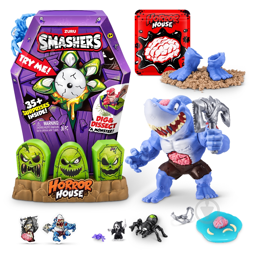 AC18 スノーマンイーター スーパー 3枚セット ᐉ Игровой набор Smashers Horror House-Large Акула 74124D • Купить