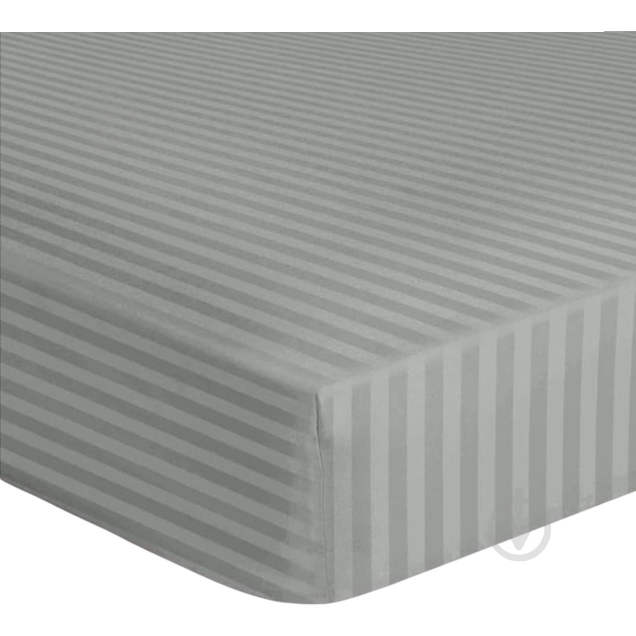 Простирадло Сатин Boston Soft Grey Stripe 160x200 см світло-сірий U-tek - фото 1