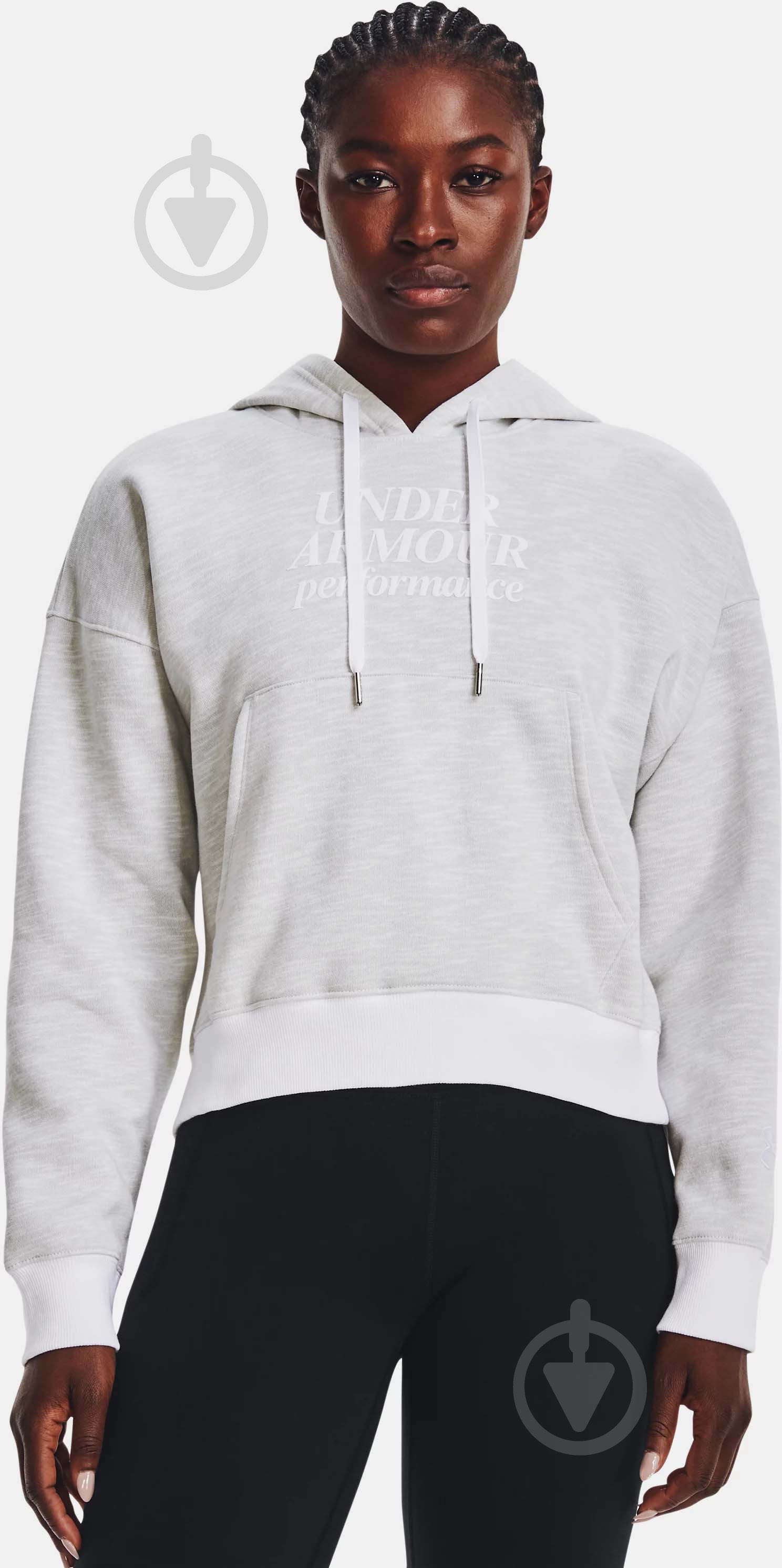 Джемпер Under Armour ESSENTIAL SCRIPT HOODIE 1374107-100 р.L білий - фото 1