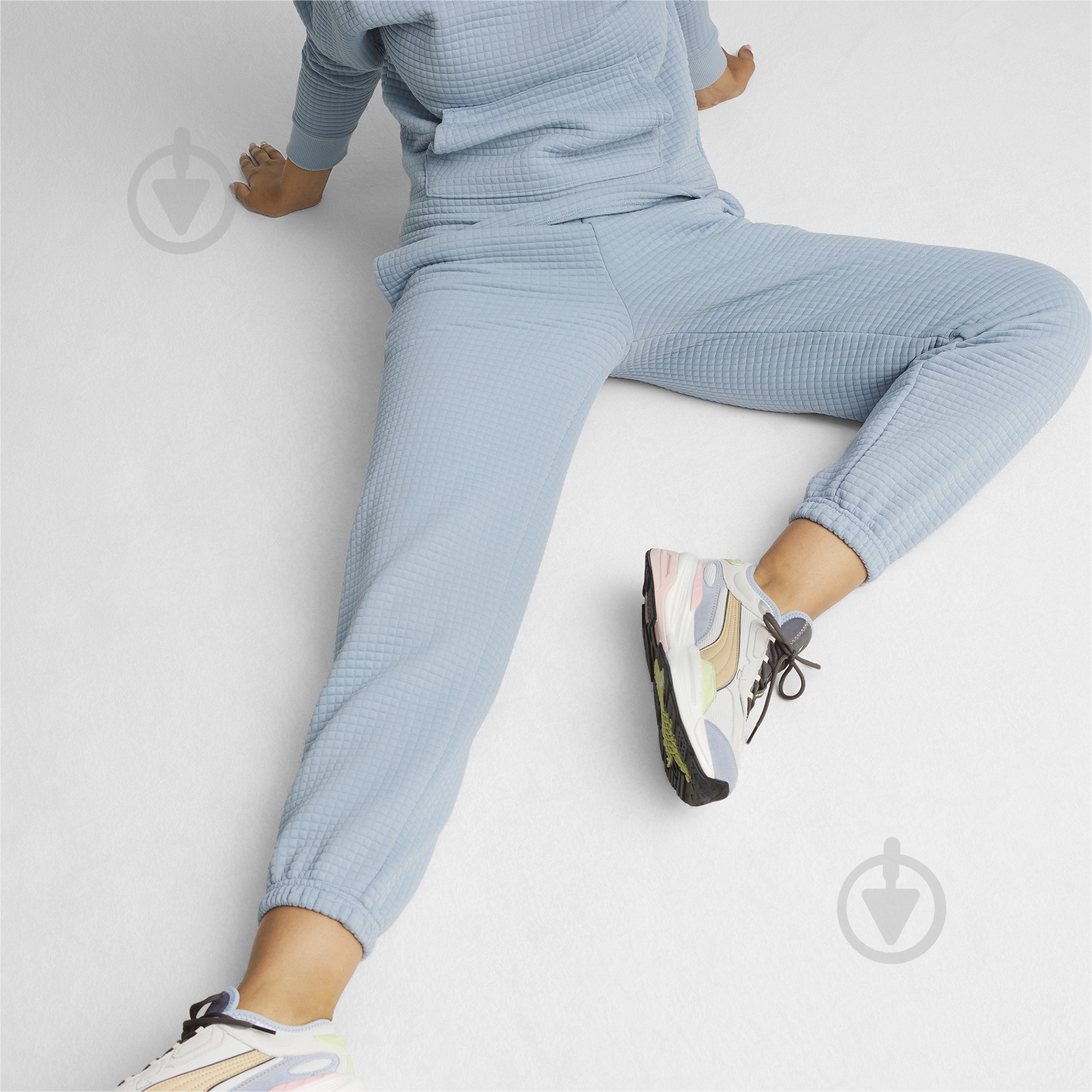 Штани Puma CLASSICS QUILTED PANTS 53569779 р. S блакитний - фото 3