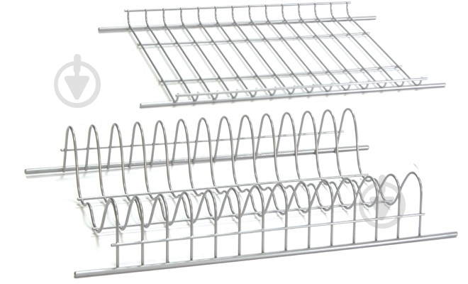 Сушарка для посуду Hafele 544.20.872 450 мм хром піддон з нержавійки сіре кріплення - фото 1