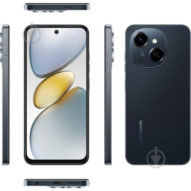 Смартфон Tecno Spark Go 1 (KL4) 3/128GB startrail black (4894947037832) - фото 8