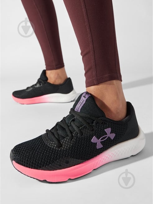 Кросівки жіночі демісезонні Under Armour CHARGED PURSUIT 3 3024889-004 р.38,5 чорні - фото 5