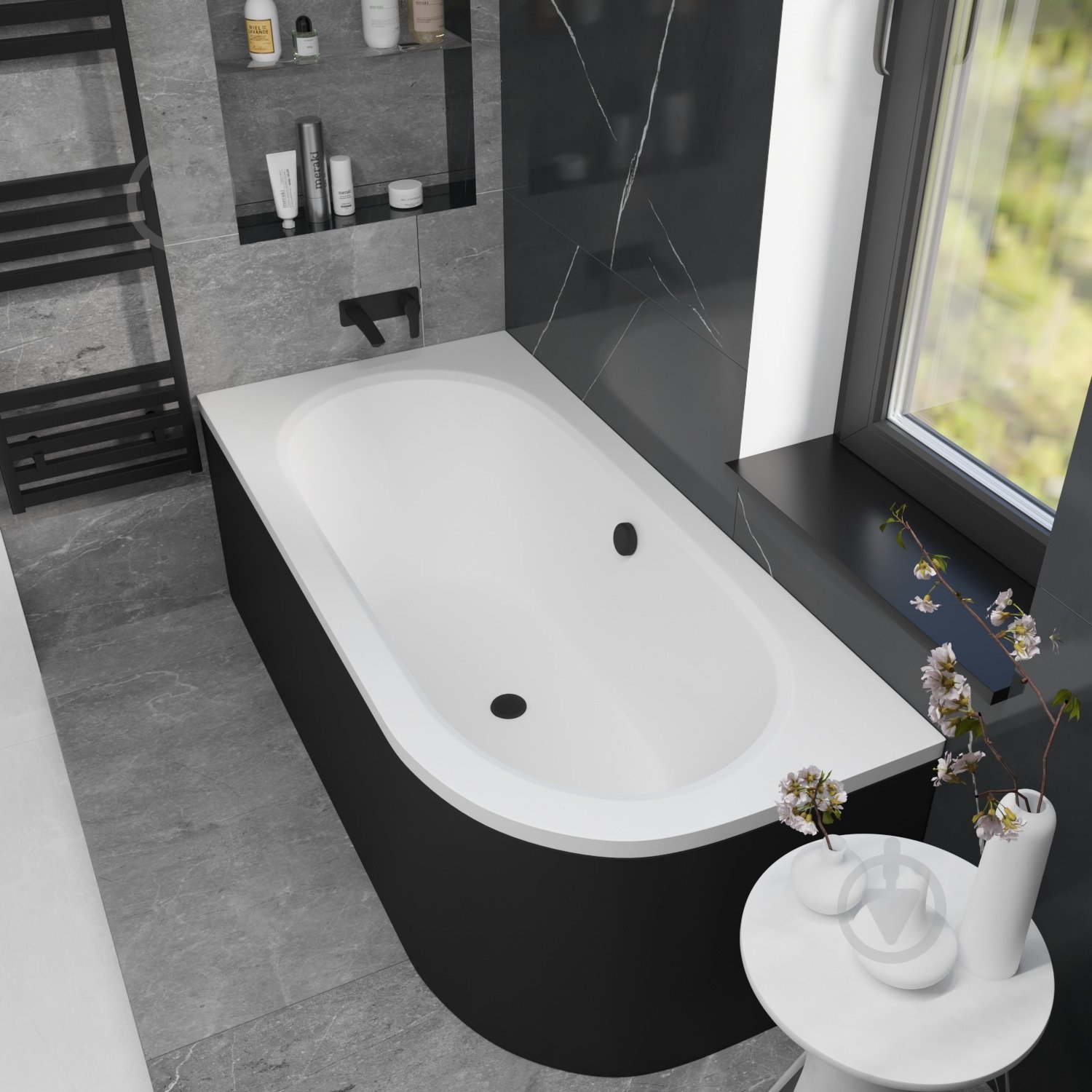 Ванна акриловая Helmken MarbellaLux 53255SX384 169х75 см комплект 4 в 1 - фото 16