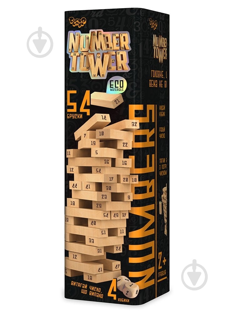 Игра настольная Danko Toys Number Tower (укр.) UNS-02-01U - фото 1