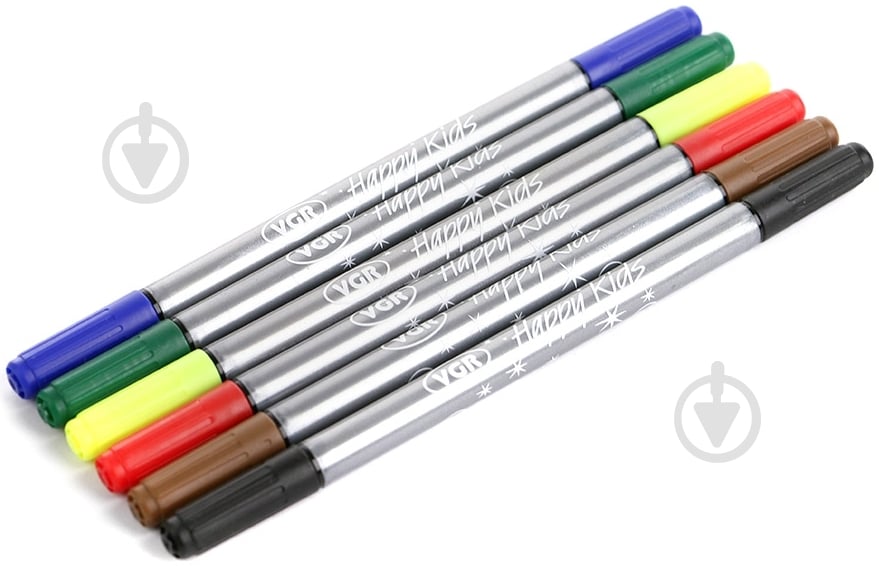 Фломастеры двусторонние 6 шт VGR VGR - фото 2 Фломастеры двусторонние 6 шт VGR VGR - фото 2