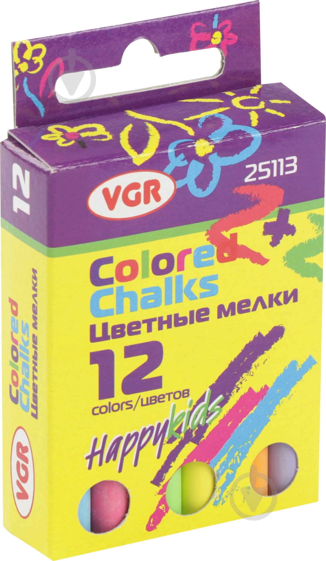 Набор мелков асфальтный 12 цветов VGR VGR - фото 1
