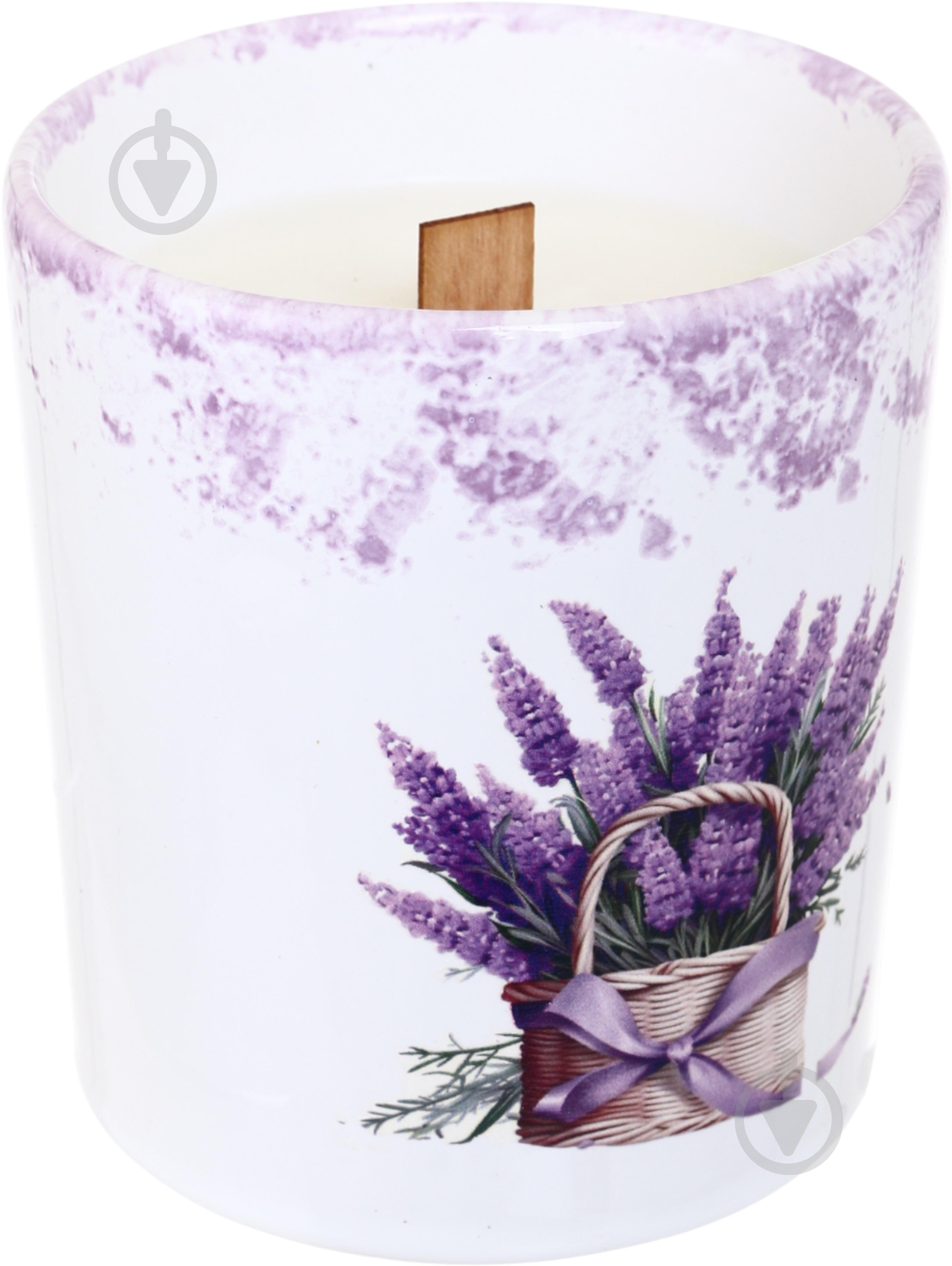 Свеча ароматическая Pako-If Лаванда в керамическом кашпо 85х120 мм - фото 1