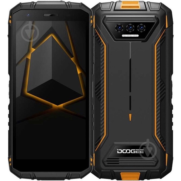 Смартфон Doogee S41T 4/64GB black/orange (6924351684419) - фото 1