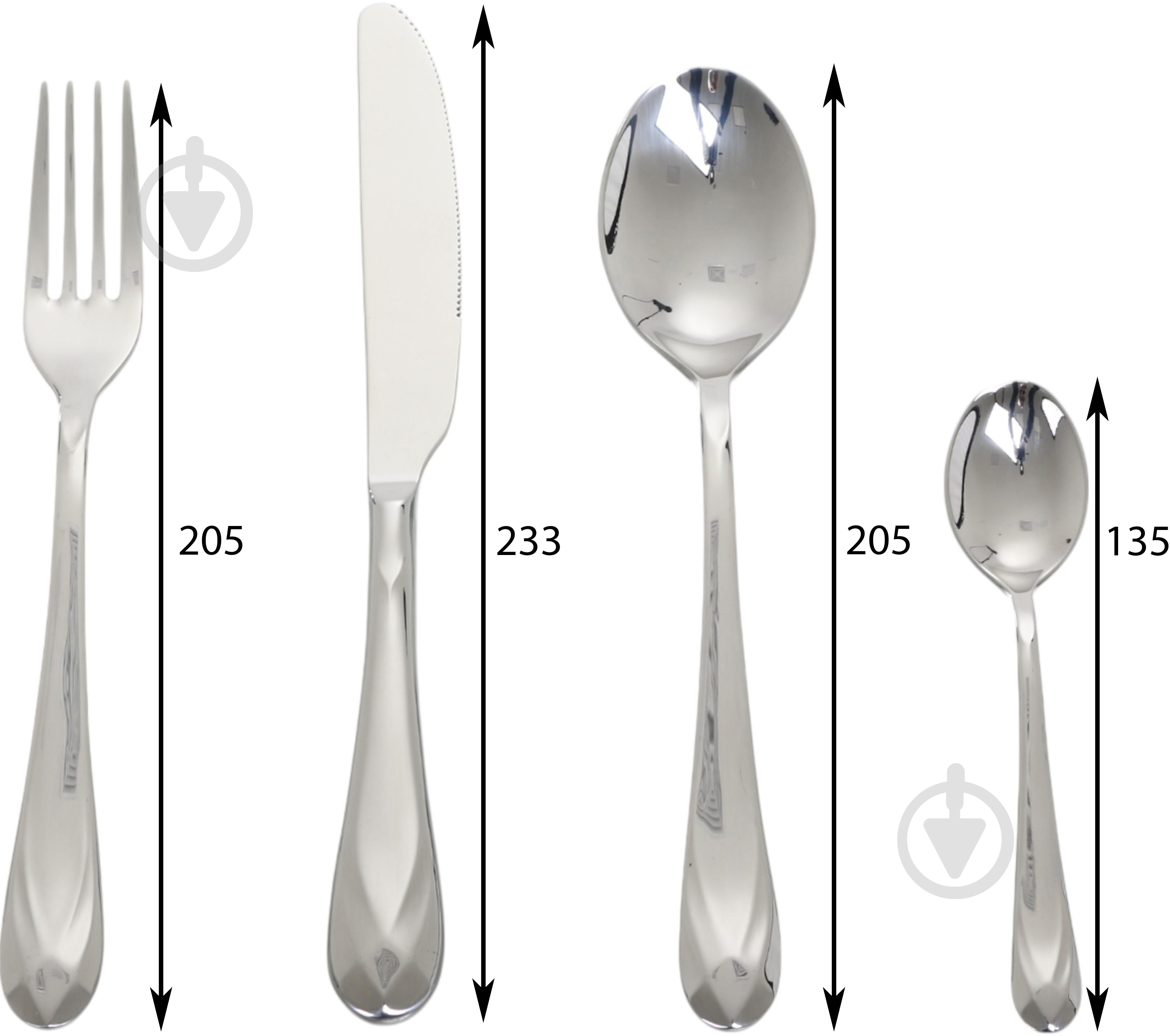 Набор столовых приборов Mepra Diamante 24 предмета - фото 2