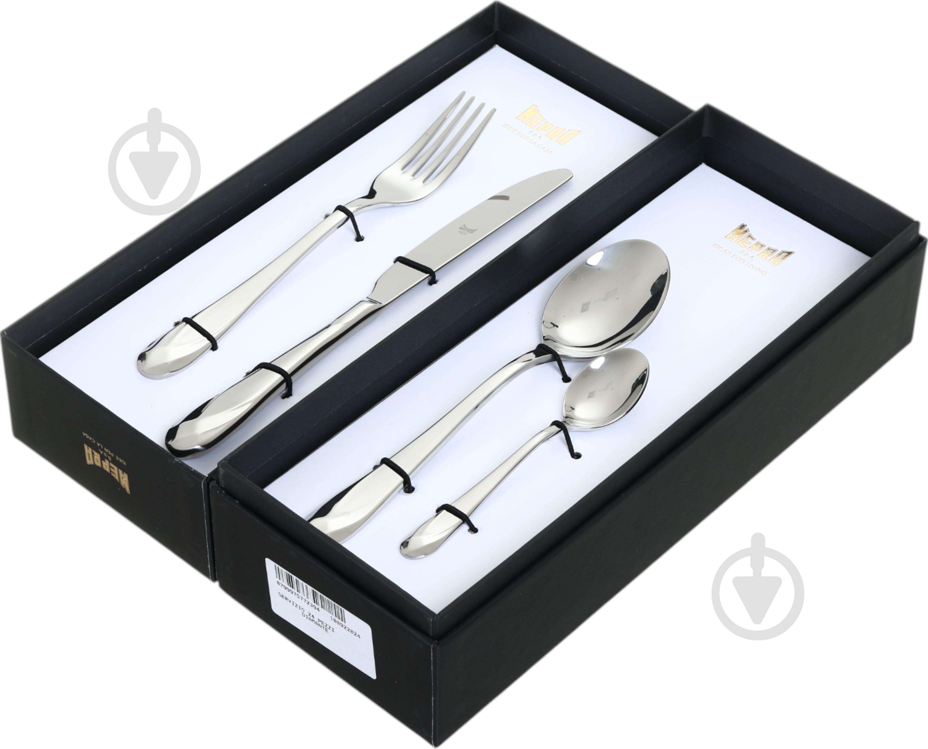 Набор столовых приборов Mepra Diamante 24 предмета - фото 8