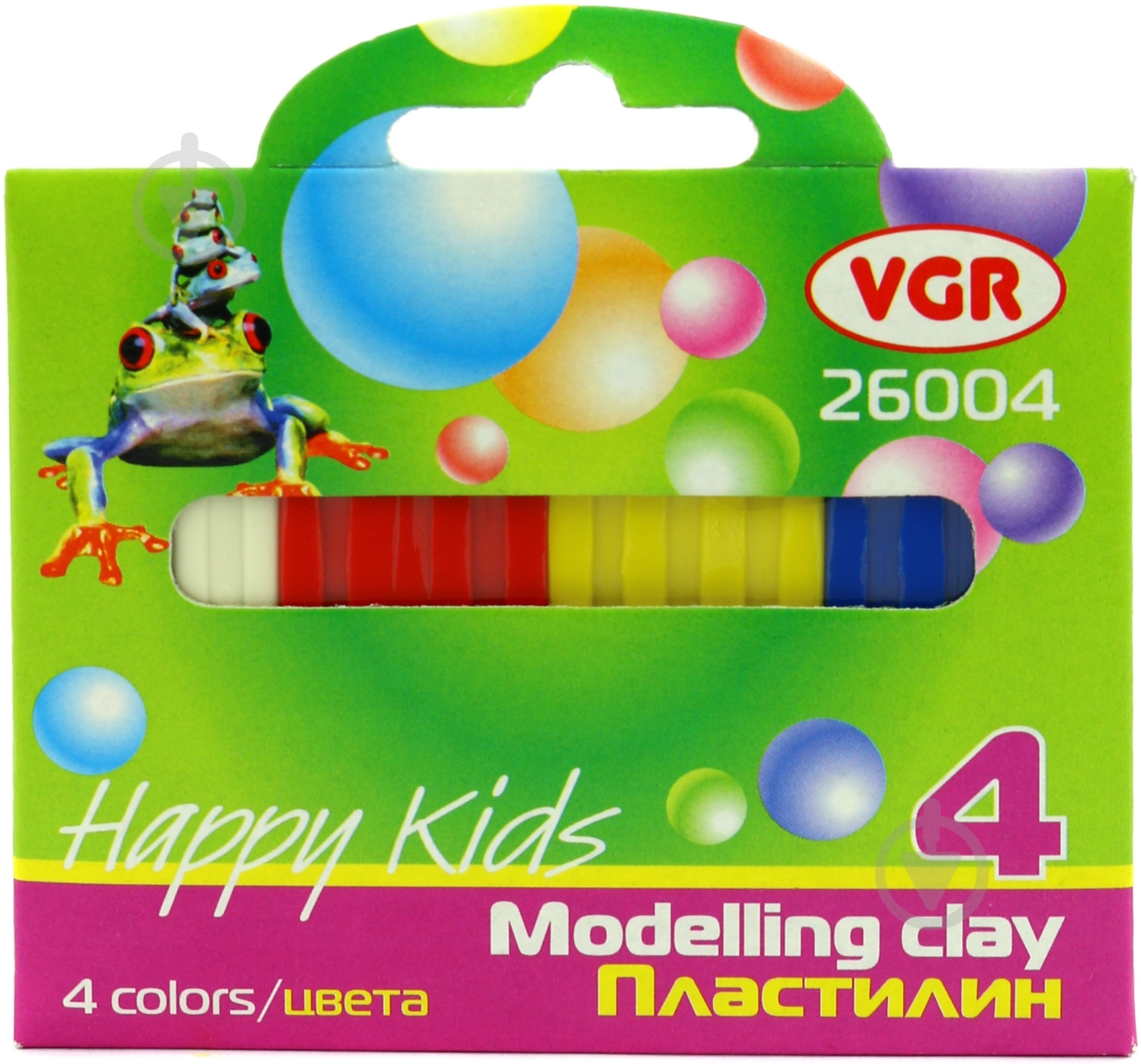 Пластилин Happy Kids VGR 4 цв, 30 гр VGR - фото 1