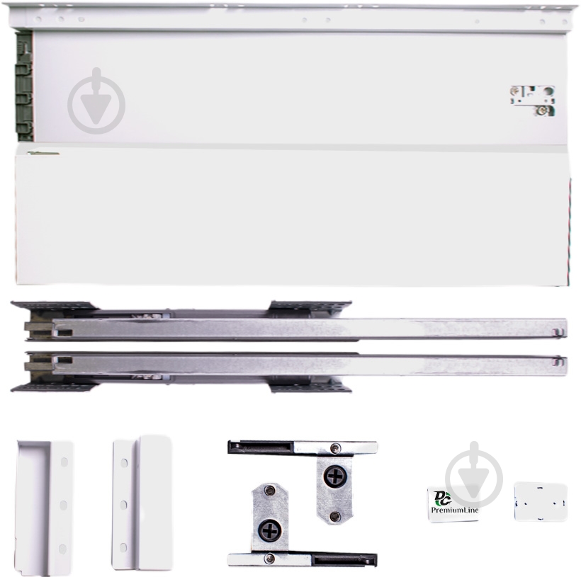 Тандембокс DC Slim 16 мм L-350 мм Н-86 мм белый - фото 1