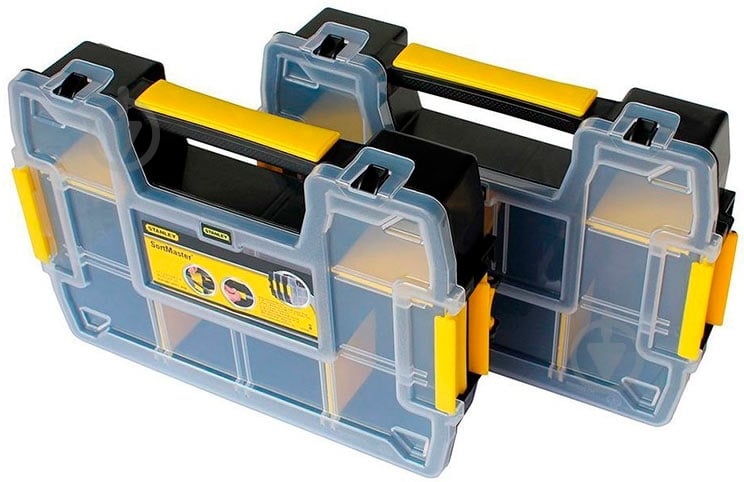 Органайзер для дрібних деталей Stanley Sort Master Light 2 шт STST1-71197 - фото 4 Органайзер для дрібних деталей Stanley Sort Master Light 2 шт STST1-71197 - фото 4