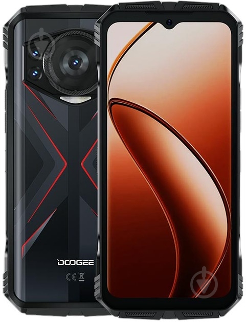 Смартфон Doogee S118 8/512GB black/red - фото 1