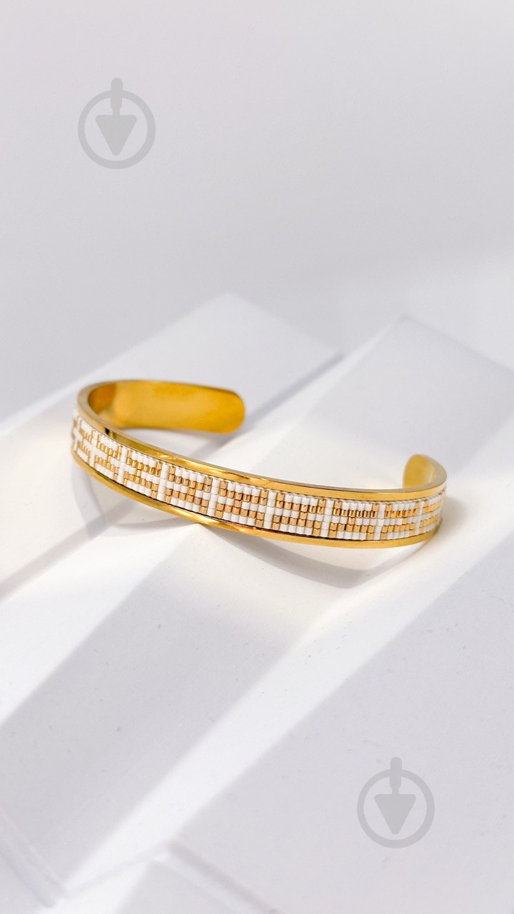 Браслет Svitla белый с золотым - фото 1