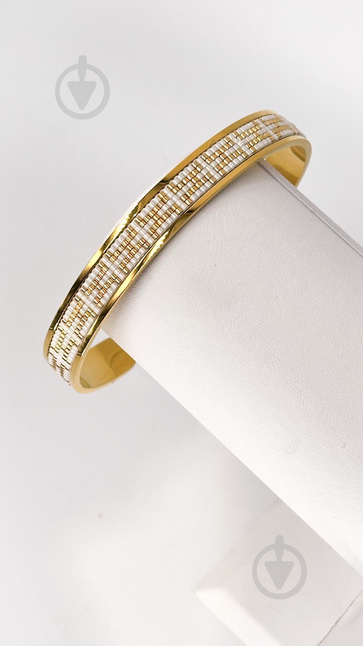 Браслет Svitla белый с золотым - фото 2