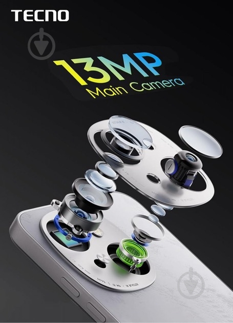 Смартфон Tecno Spark Go 1 (KL4) 3/128GB glittery white (4894947037849) - фото 12