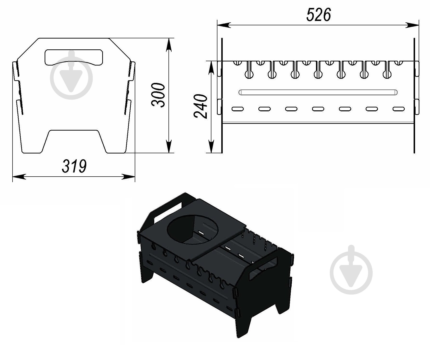 Мангал раскладной InterAtletika C3354.2 - фото 4 Мангал раскладной InterAtletika C3354.2 - фото 4