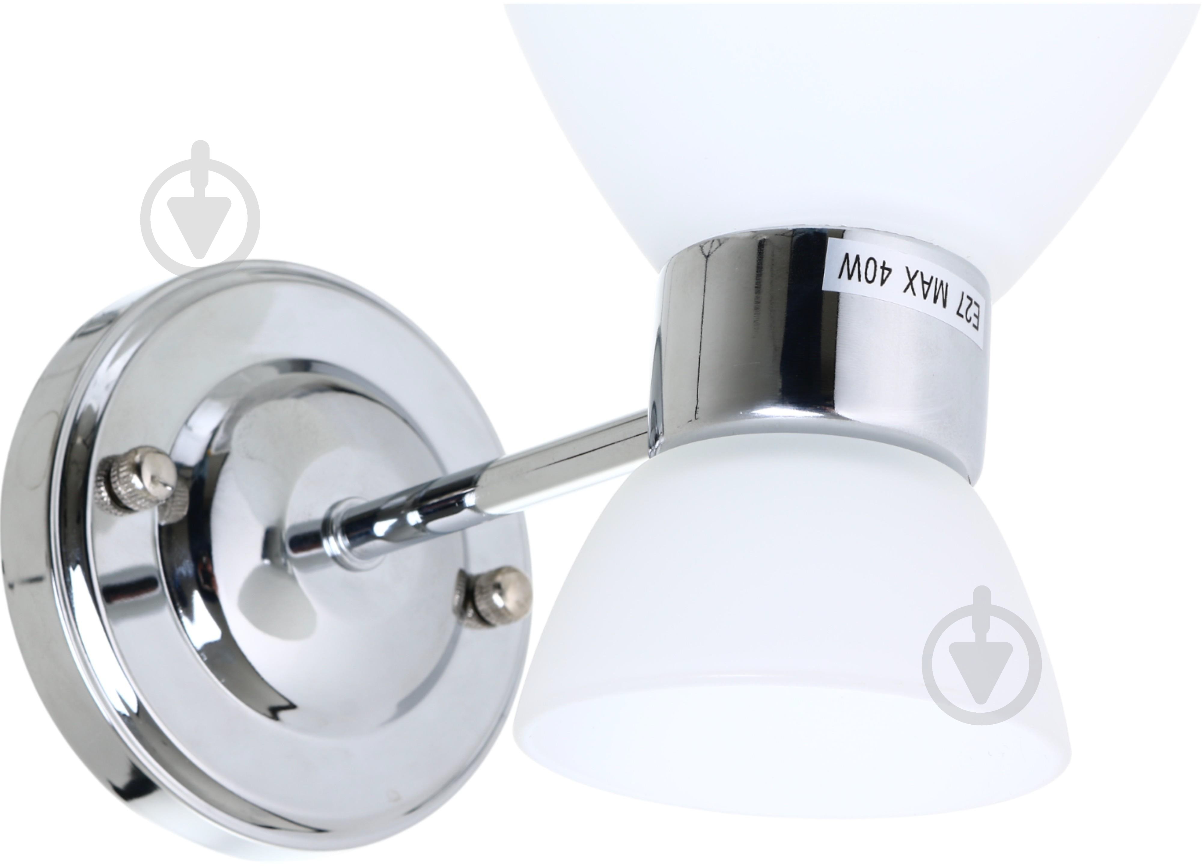 Бра Sensio Gavr 1x40 Вт E27 хром/білий LS-07303/1WS-E2740W - фото 3