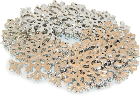 Набір іграшок на ялинку сніжинок глянцевих 033027 12 шт. - фото 1 Набір іграшок на ялинку сніжинок глянцевих 033027 12 шт. - фото 1