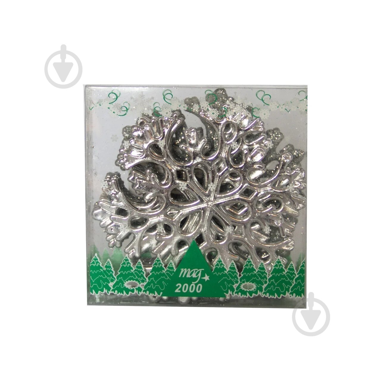 Ялинкова іграшка Cніжинка 030385 6 шт. - фото 1 Ялинкова іграшка Cніжинка 030385 6 шт. - фото 1