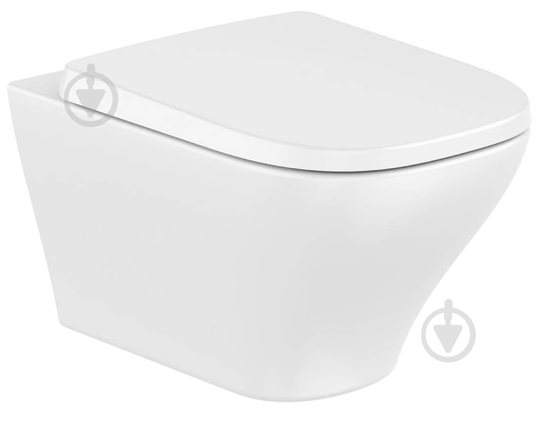 Унитаз подвесной ROCA AIROS VORTEX, с сиденьем slow-closing - фото 1